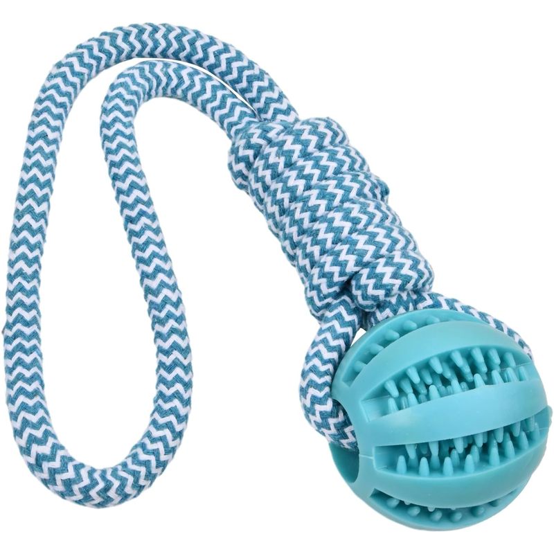 Indestructible Dog Chew Toy - Volumoon Ball on Rope - Jouet