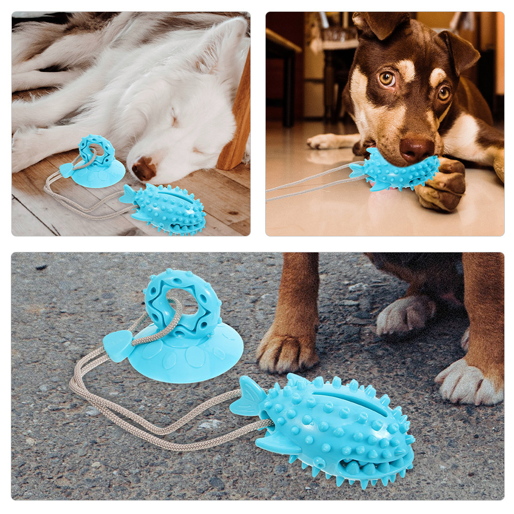 Suction Cup Dog Tug Toy - 2 pièces, jouet interactif pour chien