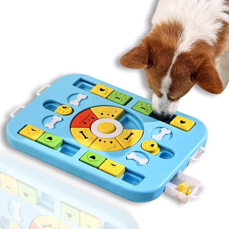 Interactive Squeaky Plush Dog Toy - Jouet interactif puzzle pour chiens et