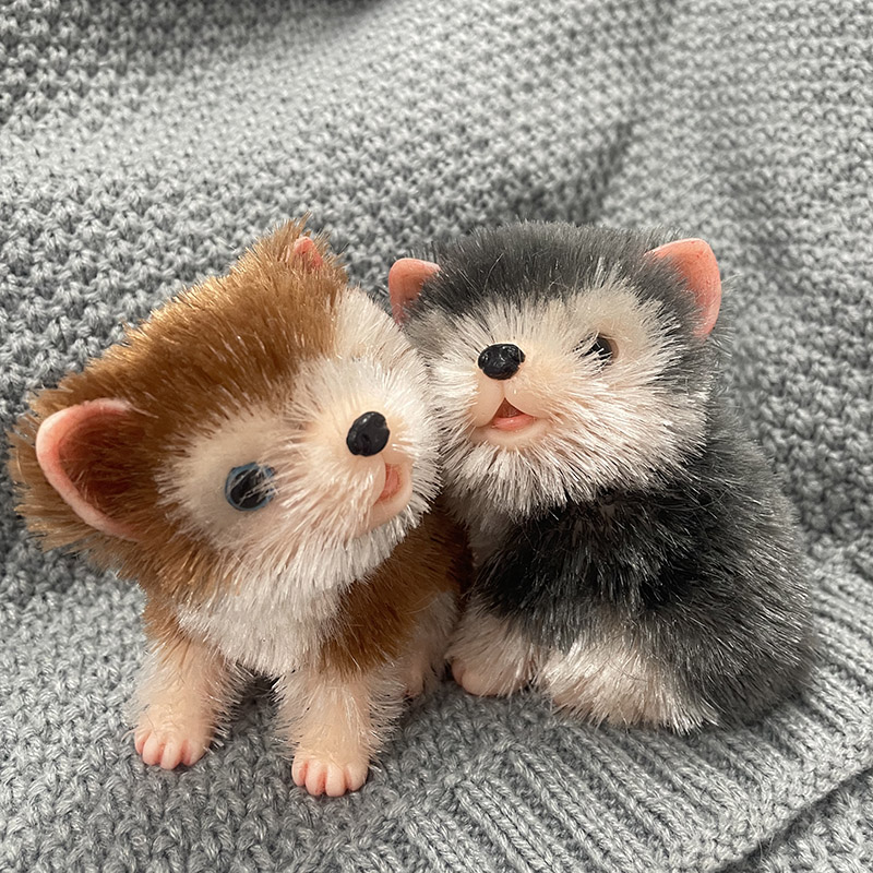 Poupées de chiens miniatures e - Interactive Squeaky Plush Dog Toy avis et prix