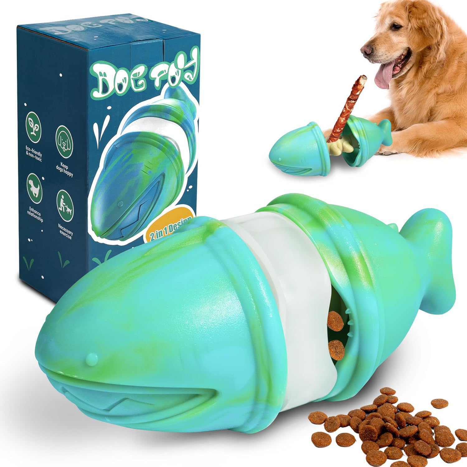 Jouet à mâcher 2 en 1 pour dis - Rubber Treat Dispensing Dog Toy avis et prix