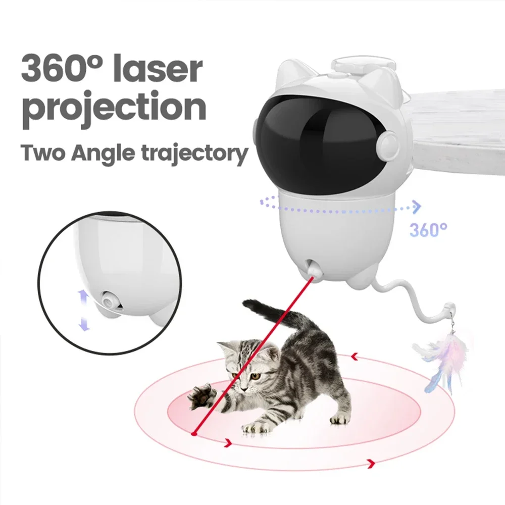 Jouet laser interactif 360° po - Laser Pointer Cat Toy Automatic avis et prix