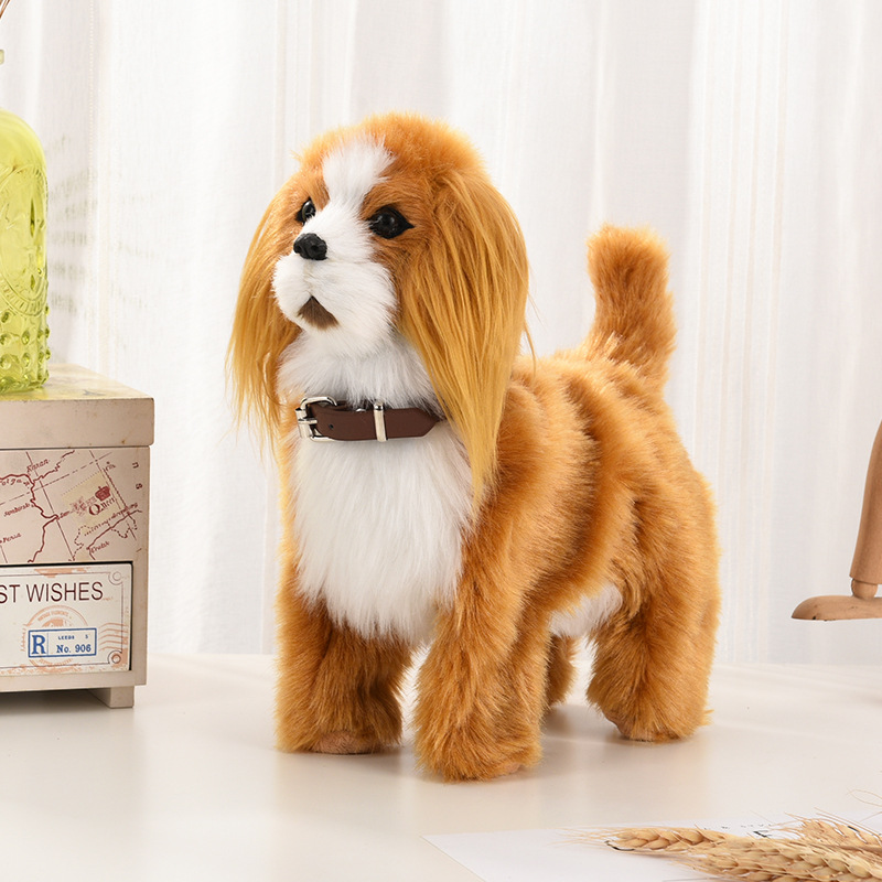 Jouets électroniques en peluch - Interactive Squeaky Plush Dog Toy avis et prix