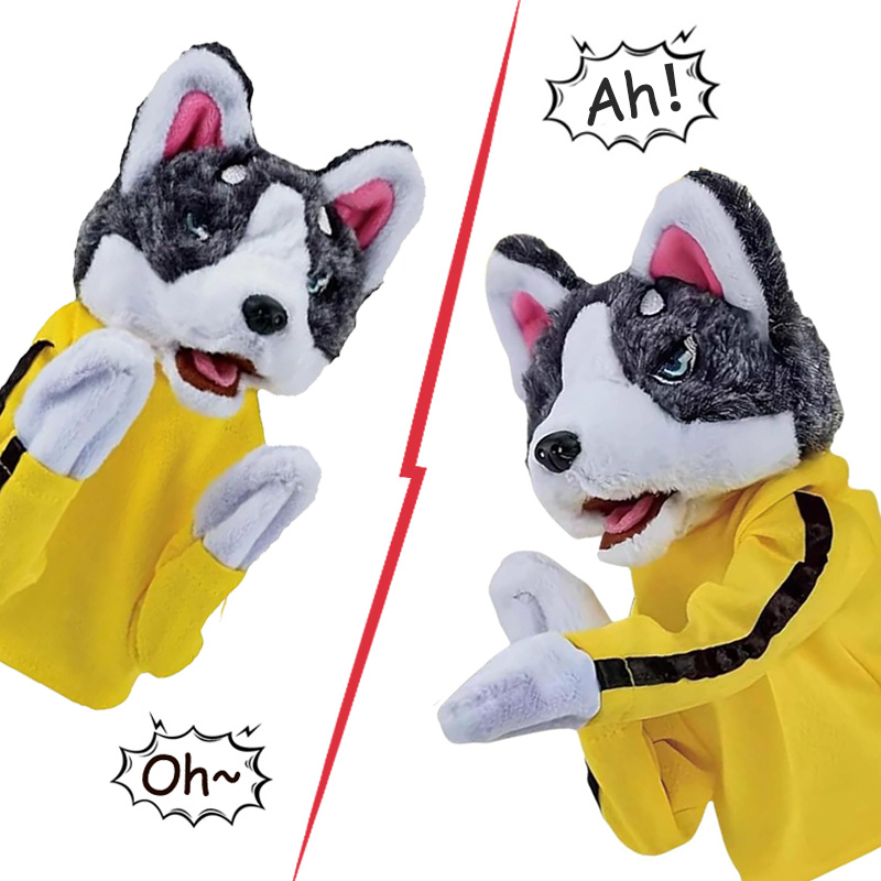 Gants Kung Fu Husky pour enfan - Interactive Squeaky Plush Dog Toy avis et prix